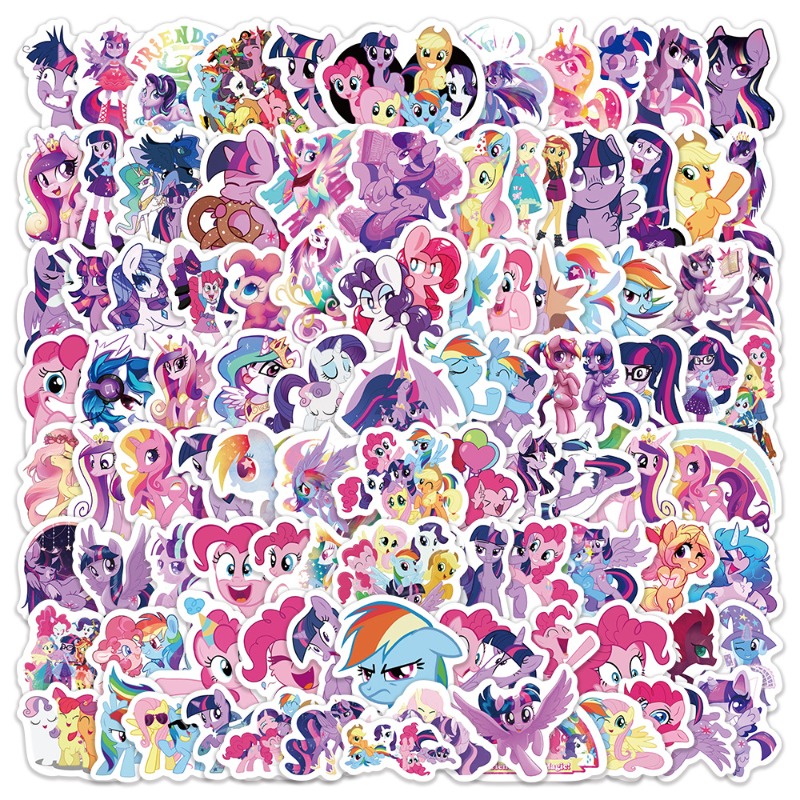 Anime Merchandise Usa - 100pcs Cartoon My Little Ponys Twilight
