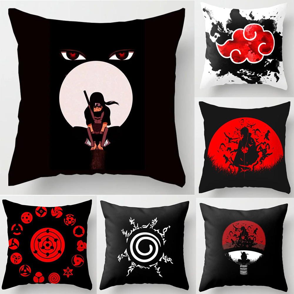 Rare Anime Merchandise - Anime Naruto Printed Pillow Case Red