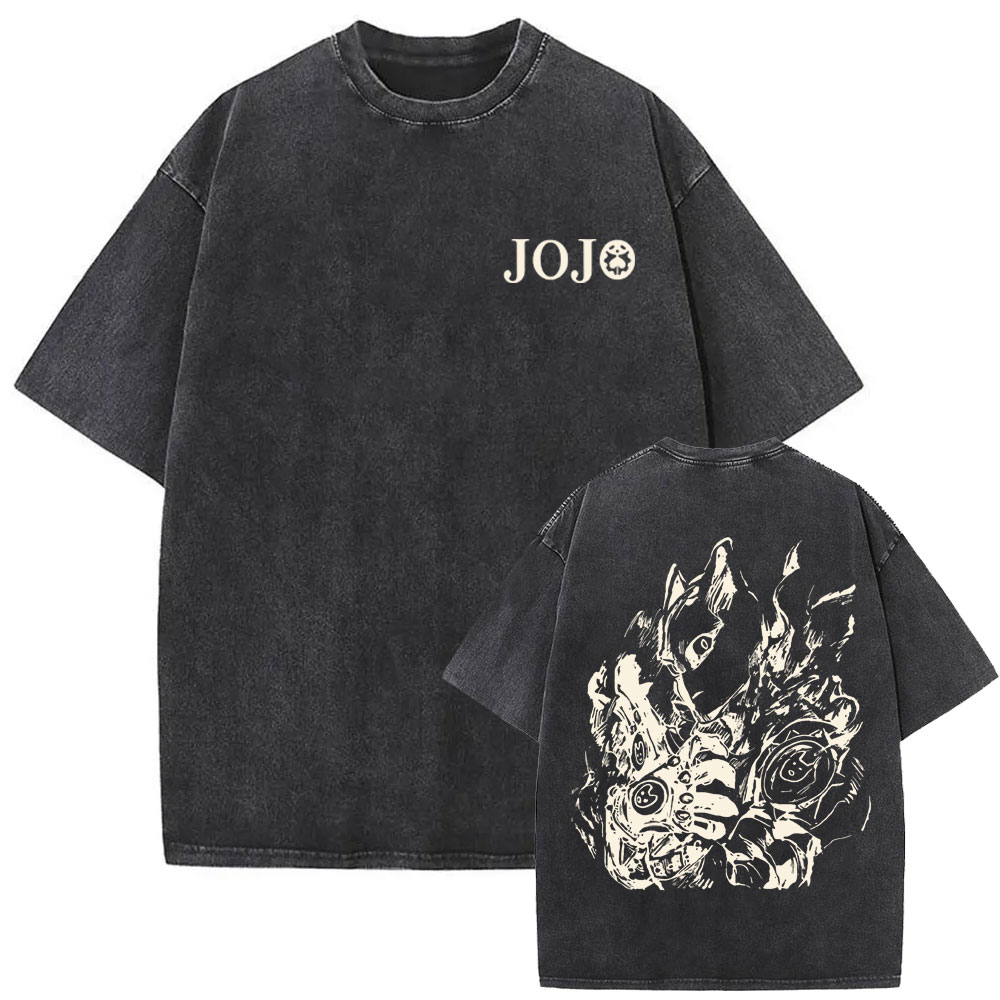 Jojo Anime Merchandise - Anime Jojo Bizarre Adventure Washed Vintage