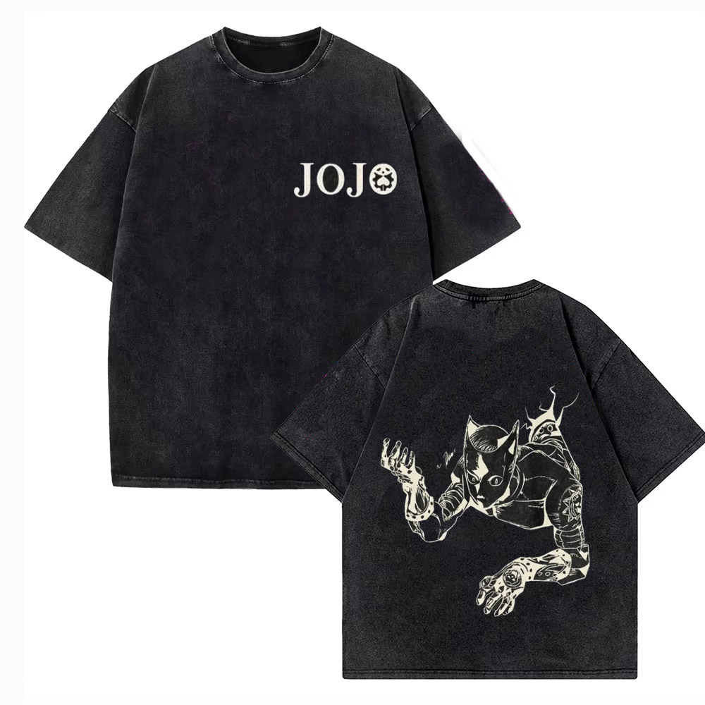 Vintage Washed TShirt Men JoJo - огляд і ціна Jojo Anime Merchandise